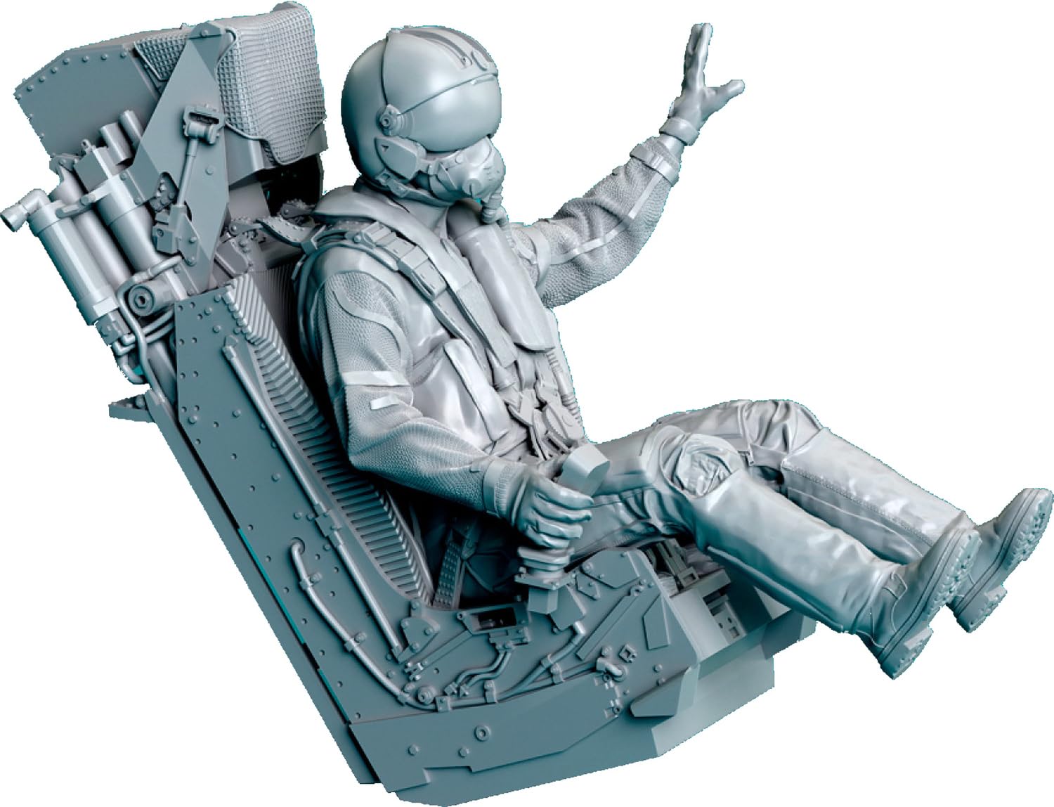 

Reskit Rafale Pilot with Ejection Seat Hobby Plastic Model Kit Parts 1/72 C/M (for Boss) RSKF72-0060 (Airplane)