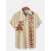 Hawaiian Cowboy Women Men Shirts Cool 3D Digital Printing Western American Fashion Tops Retro Style Summer Short Sleeve