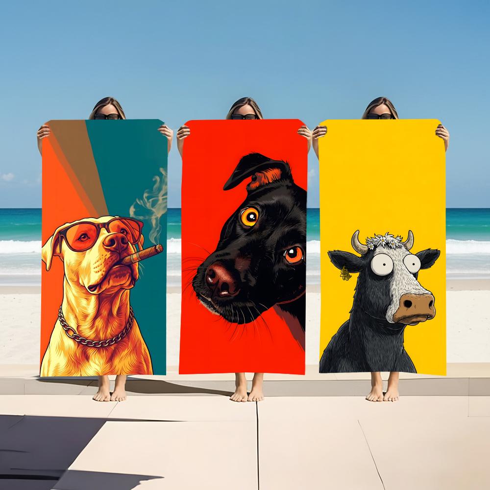 F-Funny-S Towel Microfiber Beach Towel, Quick-Dry, Sand-Free, Ultra-Fine Fiber, Super Soft.