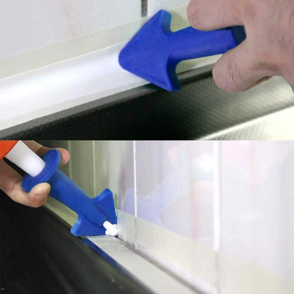 4 pcs Caulking Tool Sealant Finishing Tools Rubber Caulking Finisher Nozzle for Kitchen Bathroom Window Tiles Bricks