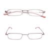 Unisex Metal Reading Glasses Spring Hinge With Tube Case Presbyopia Eyeglasses Resin Hyperopia Eyewear +1.0~+4.0 Strength