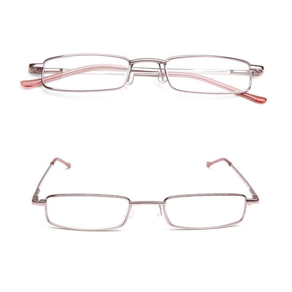 Unisex Metal Reading Glasses Spring Hinge With Tube Case Presbyopia Eyeglasses Resin Hyperopia Eyewear +1.0~+4.0 Strength