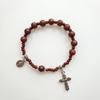 Glass Bead Baptism Religious Gift Catholic for Cross Rosary Bracelet for Women