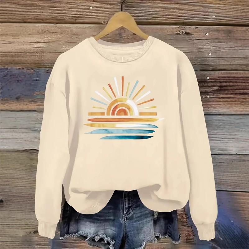 Womens Christian Sweatshirt In My Trusting God Era Graphic Print Casual Long Sleeve Top