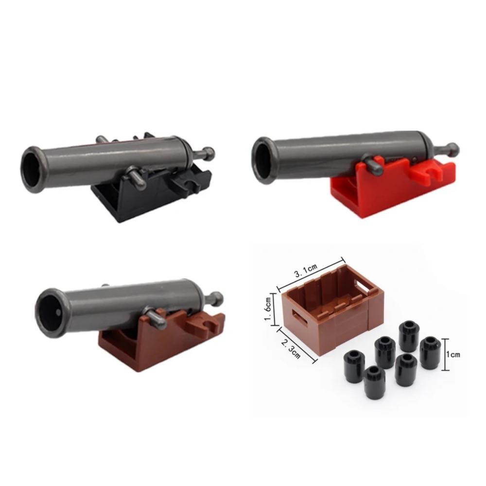 MOC Military Building Blocks Figure Napoleon Wars Soldier Accessories Weapon Cannon Sandbag Army Pirate Mini Brick gift X003 DIY