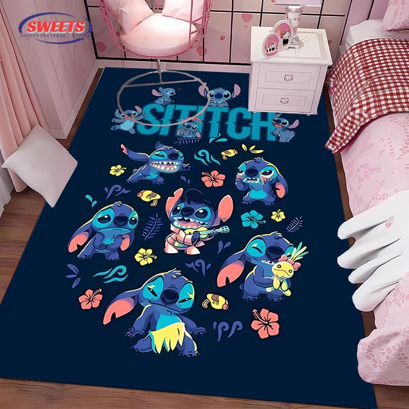 

Cartoon Rug for Bedroom St1tch Theme Carpet for Teens Adult Large Decor Carpet for Dining Living Room Bedroom Playroom Floor Mat 40x60cm (16x24in)