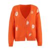 Cross2026 Women's Christmas Abstract Floral Casual Cardigan Sweater