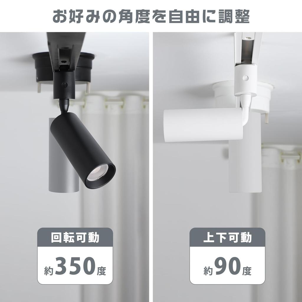 Szbritelight Integrated LED Spotlights for Lighting Rails, Indirect Lighting, 40W Equivalent (4.6W Power Consumption), 450lm, Warm White, 3000K, COB,
