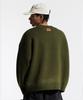 CREAM SODA LAB Big Graphic Jacquard Knit Sweatshirt Khaki