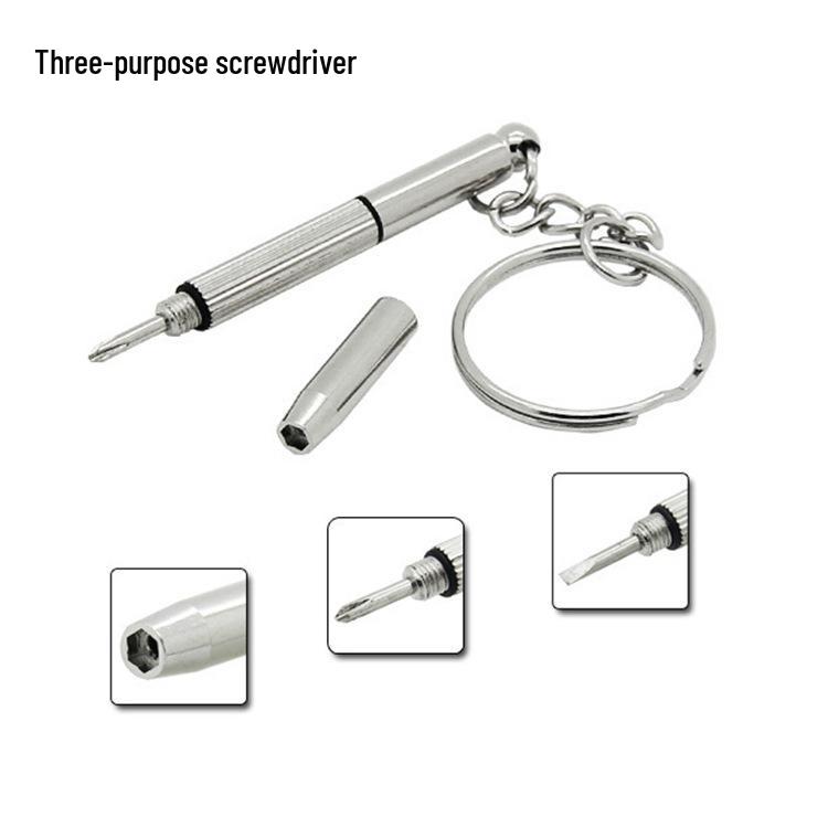 Портативная многофункциональная отвертка 3-в-1 для очков, часов Without Chain