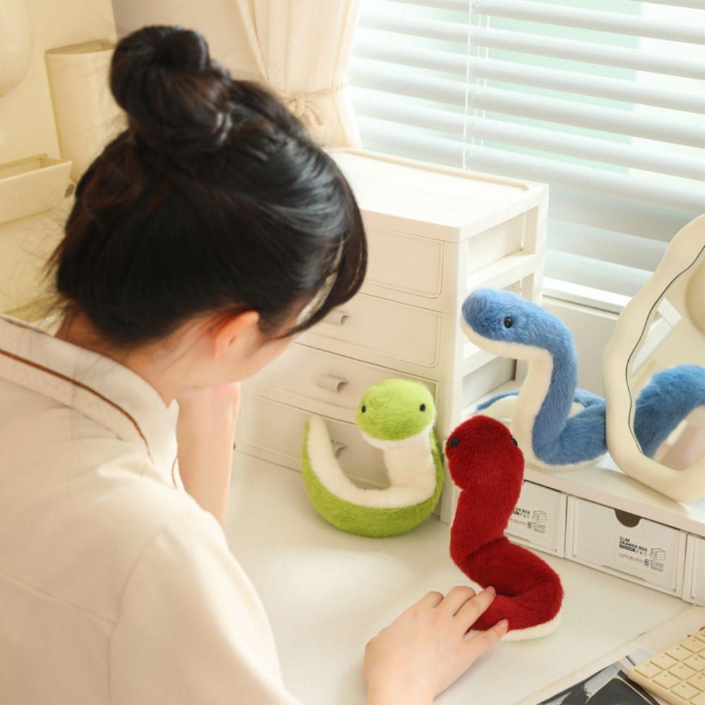 Stuffed Animal Snake Plush Doll Soft Cotton Simulated Snake Plush Stuffed Snake Toy  Birthday Gifts