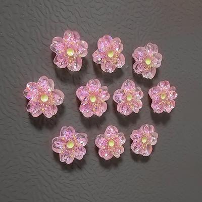 5pcs Pink Color Blossom Sakura Refrigerator Magnets Home Decor Arts Accessory Fridge Magnetic Whiteboard Message Note Sticker