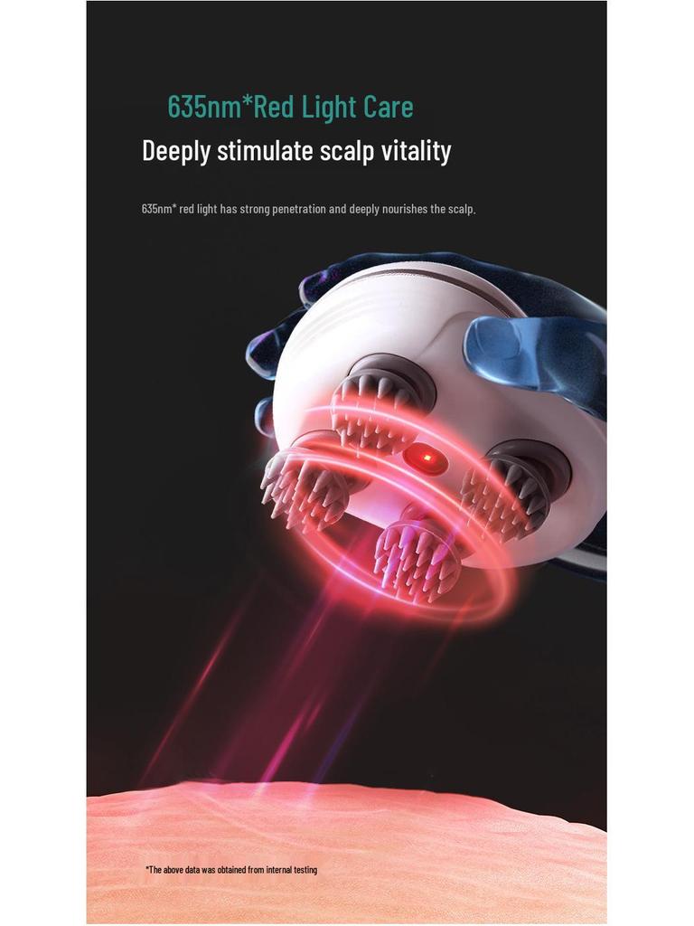 Akıllı Mini Elektrikli Su Geçirmez Baş Masaj Aleti: Kablosuz Fizyoterapi Yoğurma ve Kaşıntı Kazıyıcı