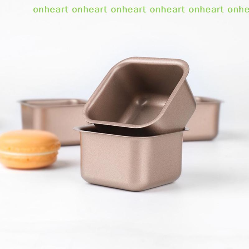 [C]Small Square Toast Bread Baking Pans Non-Stick Carbon Steel Loaf Cheese Cake Brownie Mold Baking Tray