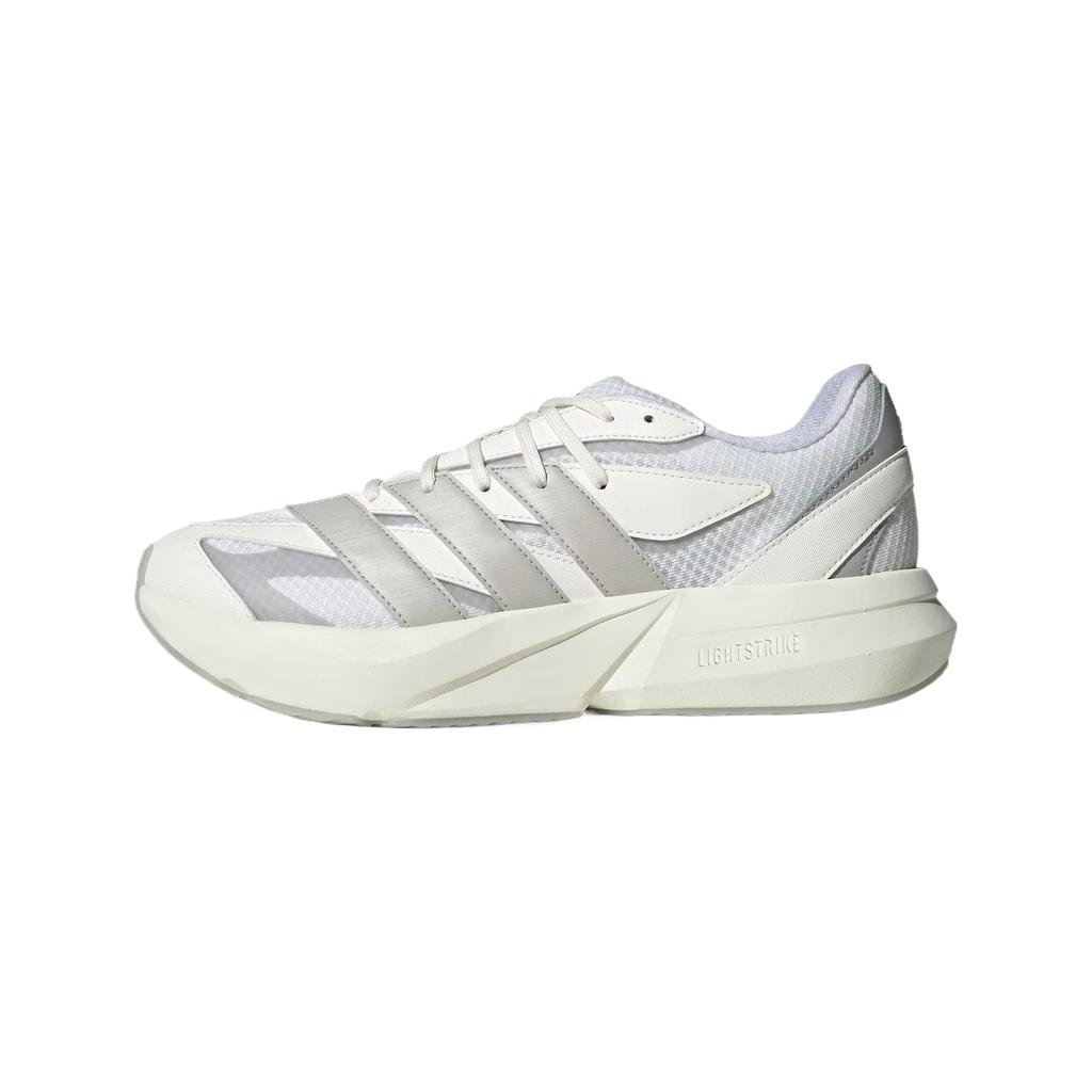 Adidas LIGHTBLAZE Abrasion Resistant Breathable Rebound Low top Casual Running Shoes Men's White Gray Sneakers JR7328