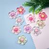 100Pcs/Lot 22*23MM Transparent Daisy Flowers Cabochons Charms Ornaments Cute Mini Floral Embellishments for Scrapbooking DIY