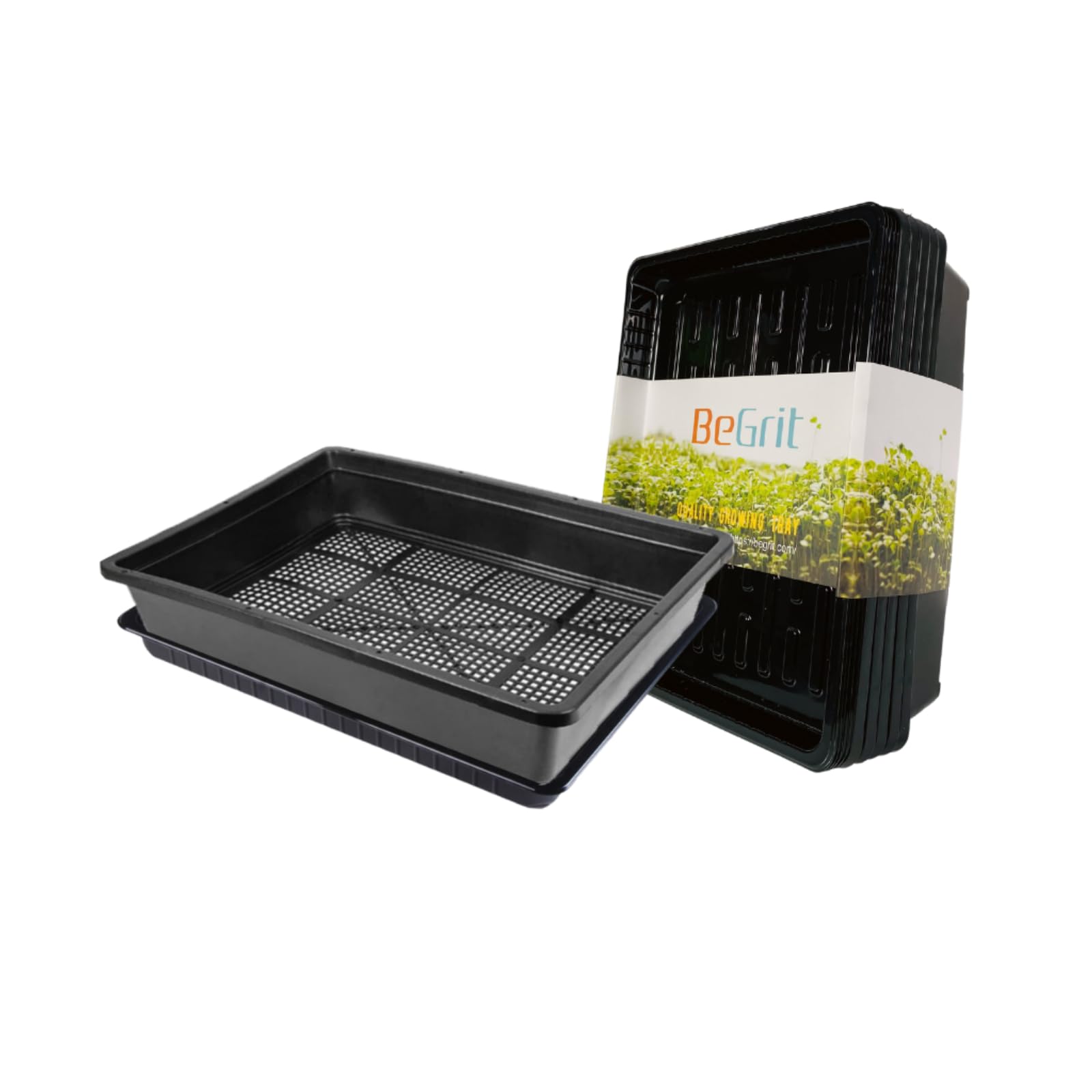BeGrit Seedling Pots and Trays, 5 pieces, 38x30cm, Seedling Containers, Seedling Trays, Seedling Boxes, Seedling Beds, Seedling Trays for Young Seedli
