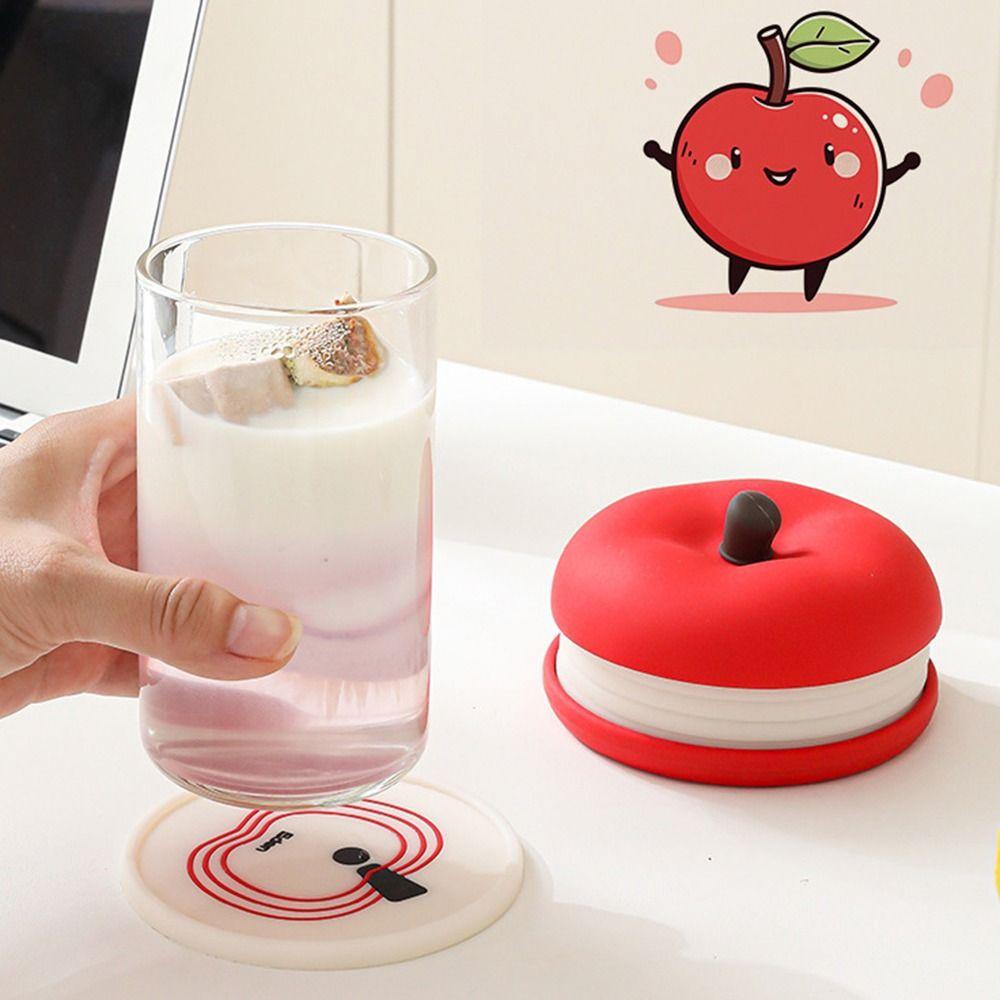 Creative Fruit Shape Coasters Set Anti Scald Anti-fouling Nonslip Cup Mat Novelty Heat Resistant Decorative Placemats Cafe Use