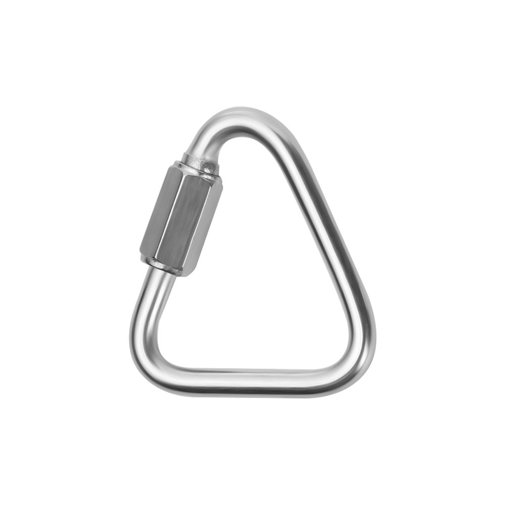Hiking Climbing Equipment Triangle Carabiner Keychain Snap Clip Hanging Hook Kettle Buckle Chain