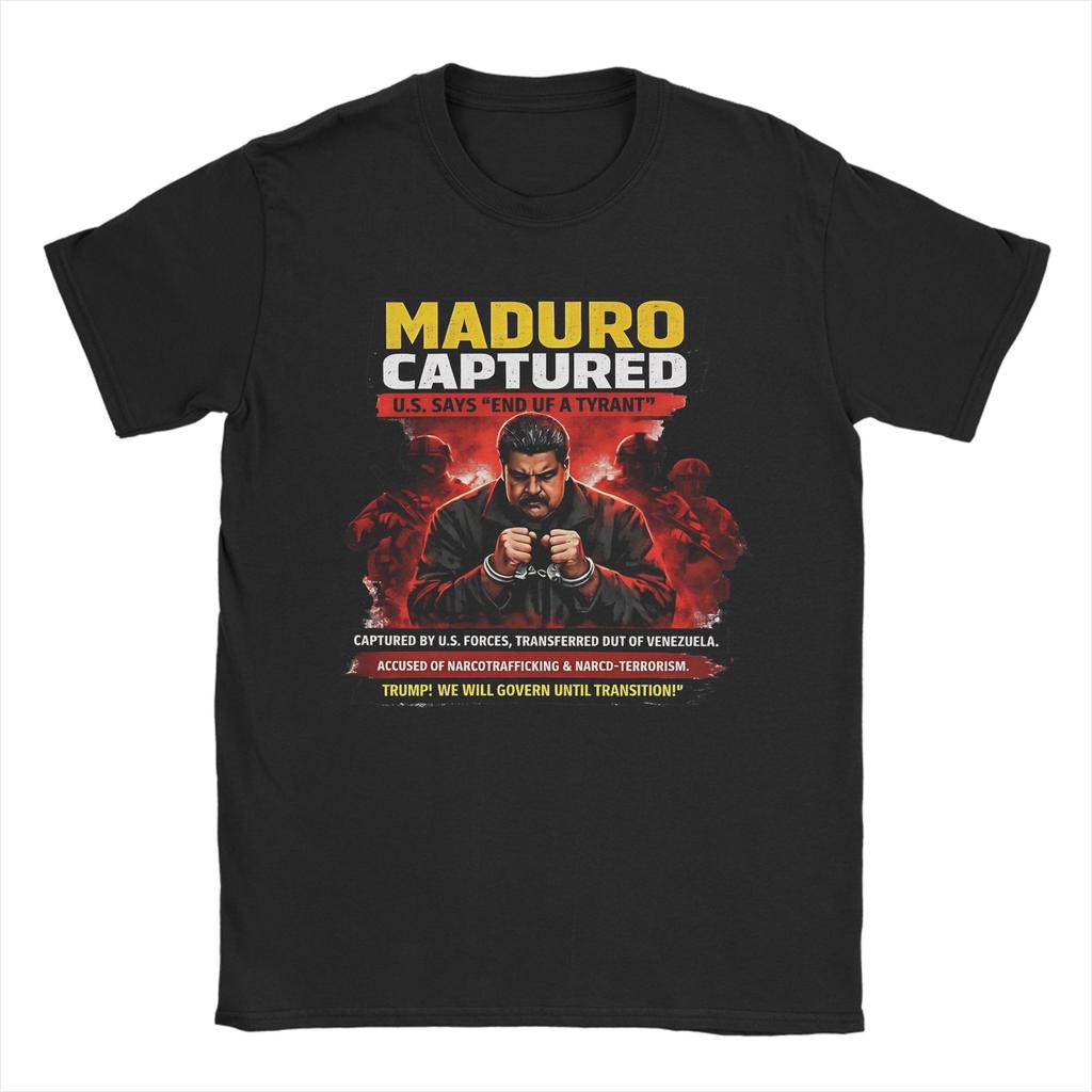 New Unisex s and Women s Tshirt Nicolas Maduro Captures Venezuela 2026 Summer Fashion Unisex s Women s Tshirt Y2K Cotton