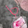 25Pcs Heart Shape Straws Pet Reusable Drinking Straws for Valentine's Day Party Home Bar Cocktail Juice Beverages Premium