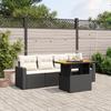 Vidaxl 5-Cz. Set da Salotto per Giardino, Cuscini, Rattan Nero PE