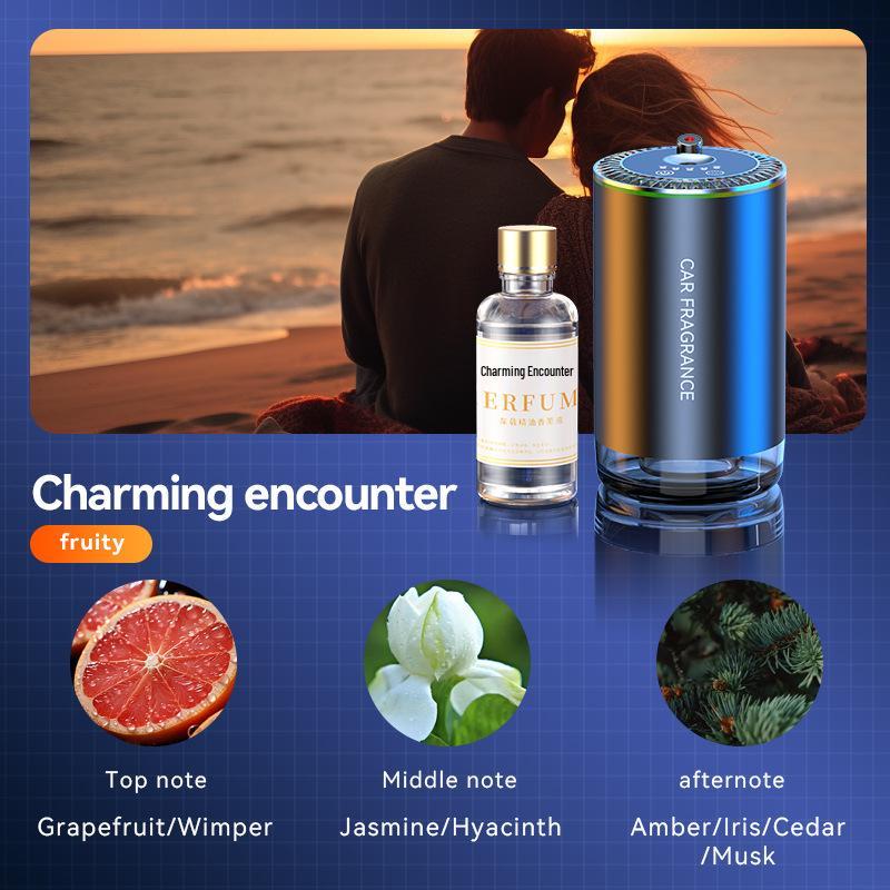Aluminum Car Perfume Diffuser with Automatic Spray & Star Roof Atmosphere Light
