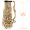 LISI HAIR Synthetic 22 Inches Long Wavy Wrap Around Clips In Ponytail Hair Extension Blonde Black Natural Hair Piece