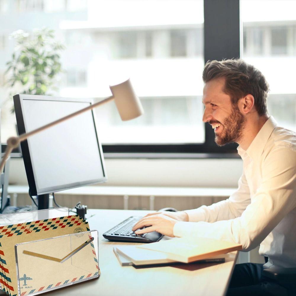 Lightweight Mail Holder Rack Acrylic Envelope and Bill Sorter File and Letter Holder  Office