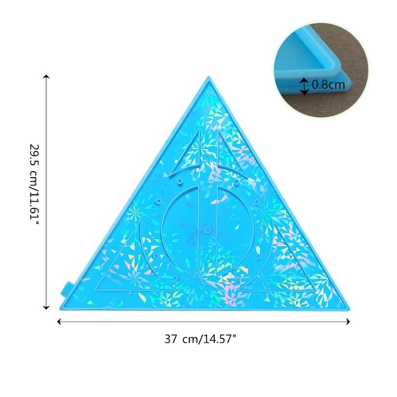 Durable Silicone Mold Triangular Clock Mould Lasers Epoxy Resin Moulds Holographics Jewelry Tool for DIY Enthusiasts