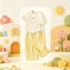 Toddler Girl Korean Short Sleeve Two Piece Set Summer Dopamine Outfit