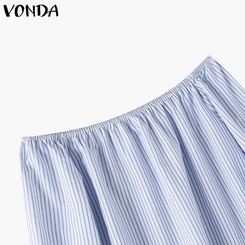 VONDA Women's One Shoulder Striped Top
