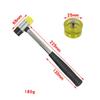 25mm Plastic and Rubber Hammer Mallet for Jewelry, Leather Crafts, Woodworking (Black)