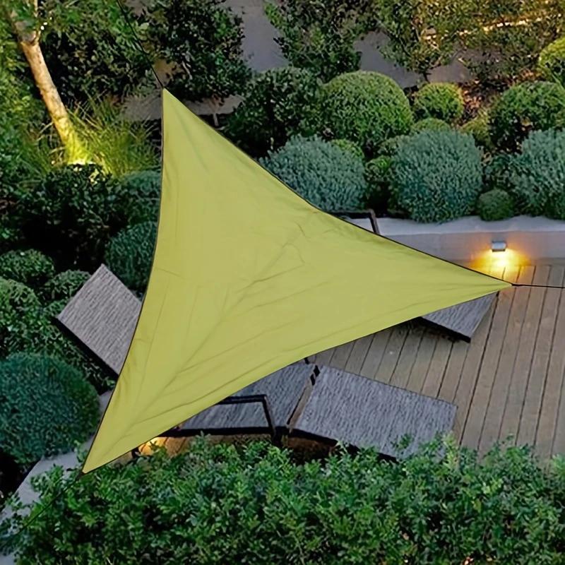 1pcs 3x3x3M Outdoor Activities Backyard Awning Camping Tents Shade Cloth Folding Waterproof Triangle Sun Shade Sail Canopy 3x3x3M