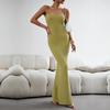 Knitted Dress Halter Neck Solid Color Wrapped Hip Sexy Slim Fit Women's Autumn Winter