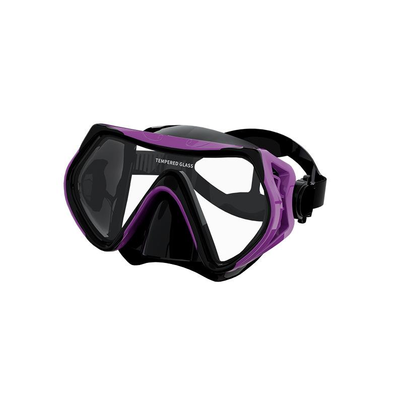 Zestaw do nurkowania z fajką suchą Two Treasures: Gogle z dużą ramką z maską do nurkowania i sprzętem pływackim z płynnego silikonu