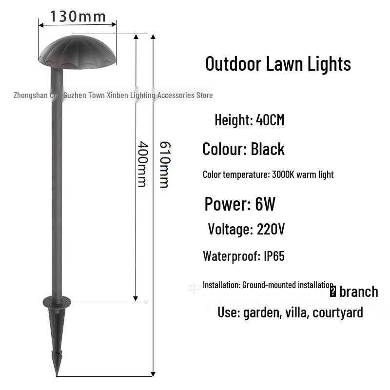 Waterproof LED Outdoor Lawn Light: Nordic Garden Courtyard Landscape Light