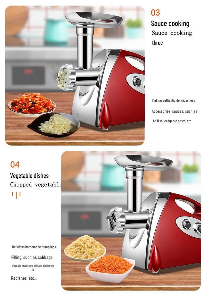 Electric Household Multi-Functional Meat Grinder with EU and US Plugs