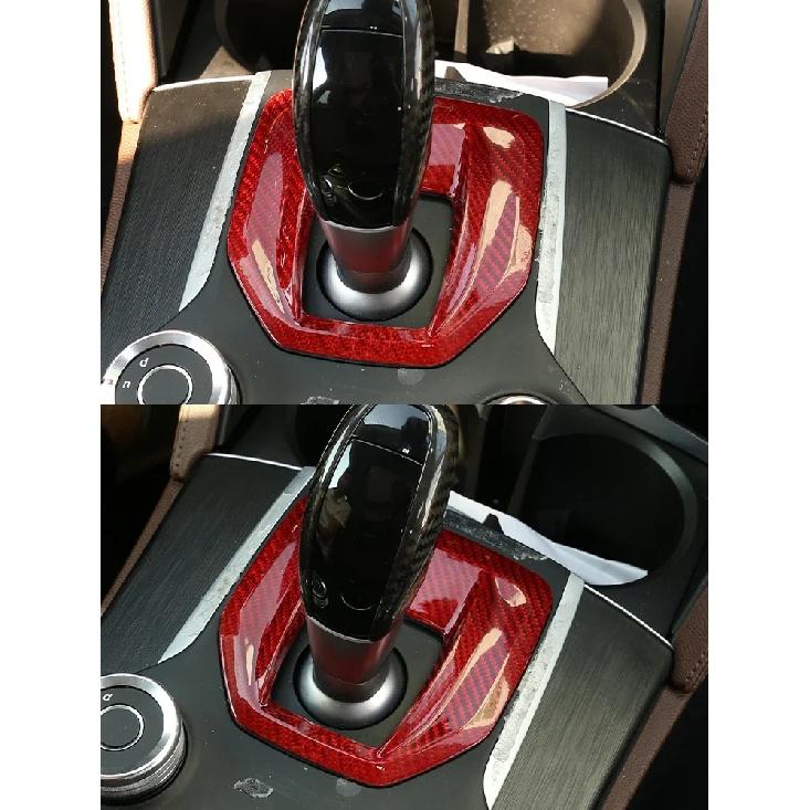 For Alfa Romeo Giulia 2017-2019 Real Carbon Fiber Car Center Console Gear Shift Panel Cover Trim Car Interior Accessories