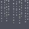 4M Eid Mubarak Banners Ornaments Gold Silver Star Moon Lantern Ramadan Kareem Hang Garland Paper DIY Home Decor Pull Flag