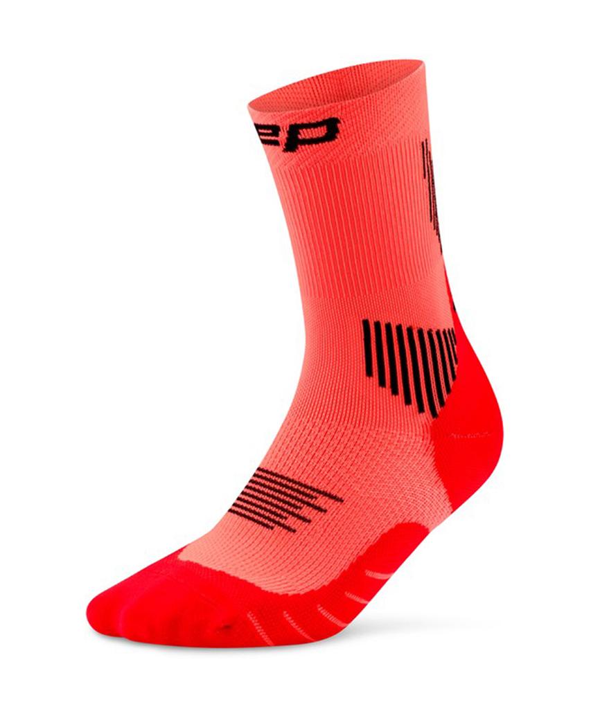 Ssiipi Cep Core Run Mid-Cut Socks V5 Neon Coral Men'S