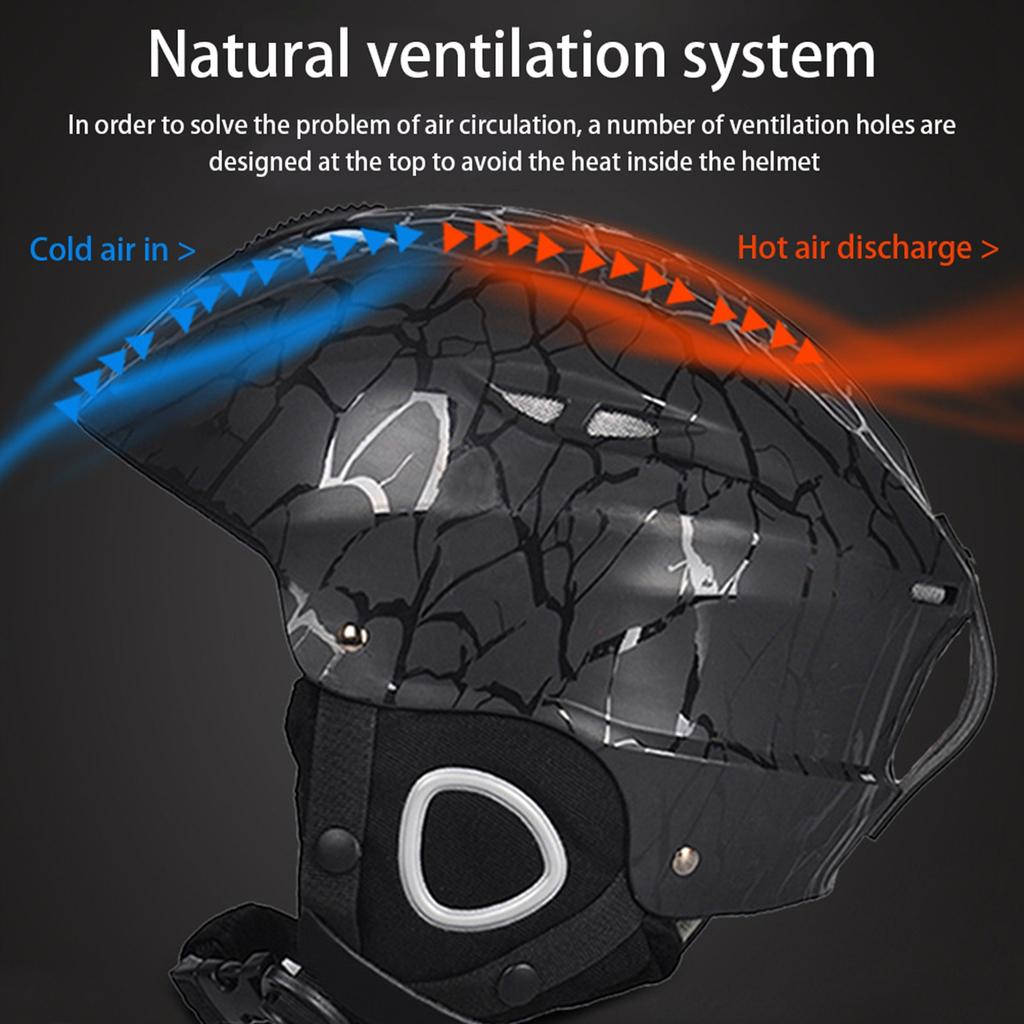 Adult Ski Helmet Adjustable Cycle Helmet Ultra Lightweight Head Protection Helmet Snow Helmet