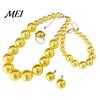 Faux Pearl Earrings Set 3Pcs/Set Imitation Pearls Jewelry Set, Adjustable Length Choker Necklace with Ear Studs And Bracelet, for Weddings Banquets