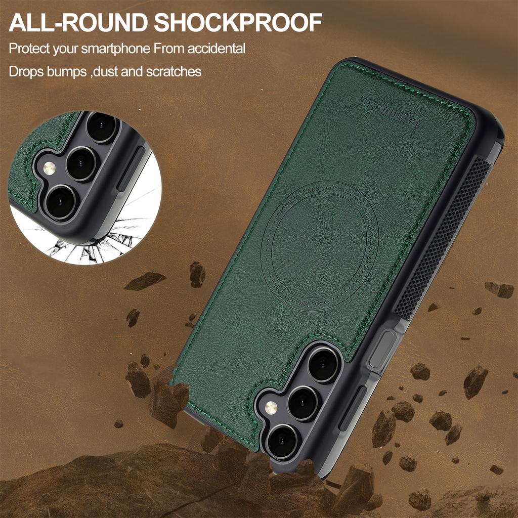 LC.IMEEKE For Samsung Galaxy A17 5G/A17 4G Magnetic Magnetic Case Leather + TPU Back Cover