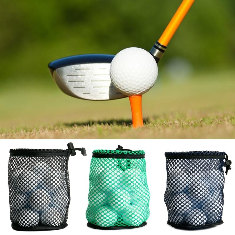 Nylon Storage Ball Pouch Golf Ball Carrying Holder Organizer Golf Accessories