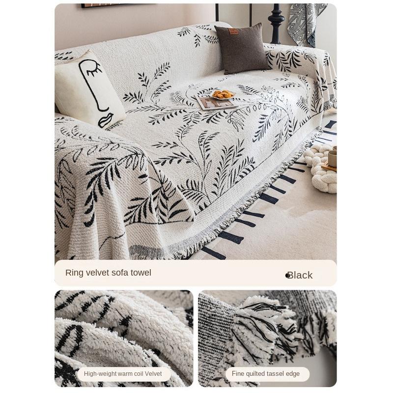 

Теплый круглый бархатный чехол для дивана, тканевое полотенце, зимнее утолщенное плюшевое покрытие для дивана, защита от царапин, диванная подушка, осенние и зимние модели 180*230cm
