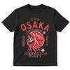 Japanischer Stil Osaka Dotonbori Betrunkener Oktopus Lustiges Meme T-Shirts Unisex Damen Retro Harajuku Übergroßes Baumwoll-T-Shirt Streetwear