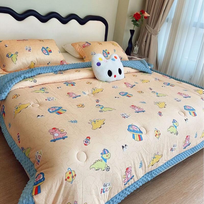 Brangdy Kids Minky Dot Warm Comfort Quilt
