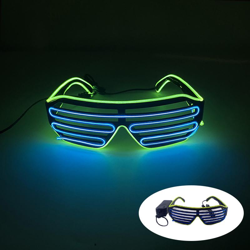 Festival Mixed Colors Glowing LED Glasses Fluorescence Party Supplies Light Up Glasses Men Women Christmas Eyewear Costume