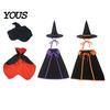 Goose Costume for Yard 1 Set Halloween Outfit, Black Cloak And Pointed Hat, Porch Mysterious Decor 23 Inch Statue Lawn
